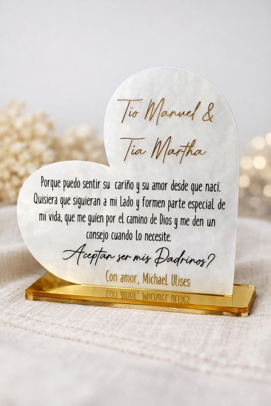 Personalized Godparent Proposal Acrylic Sign