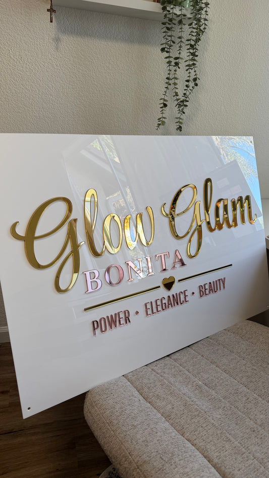 Custom Rectangle Acrylic Logo Sign