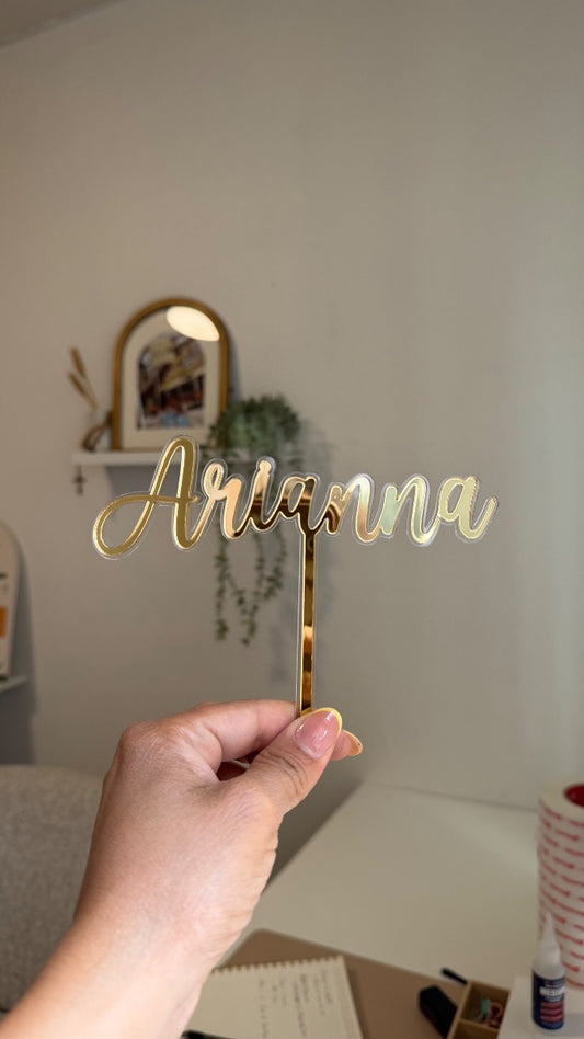 Custom Acrylic Name Cake Topper